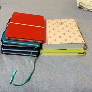 Lot Of 7 New Colorful Blank Notebooks